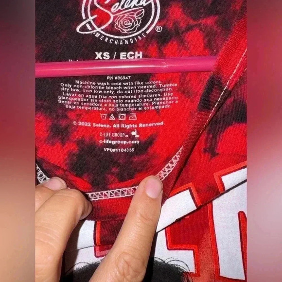 Selena Officially Licensed Short Sleeve Tie Die Graphic Tee Shirt XS Extra Small - Picture 4 of 7